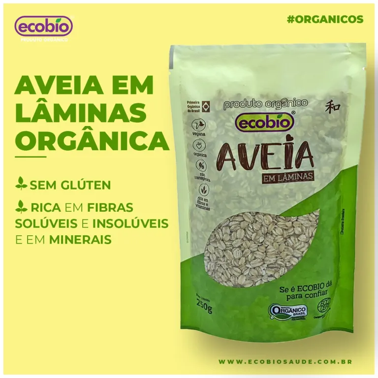 Aveia em lâminas orgânica